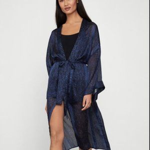 BCBG Max Azria Light Python Wrap Jacket - Pacific